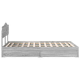 Storage Bed Grey Sonoma 120 x 200 cm Engineered Wood 3413115