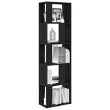 Book Cabinet/Room Divider Black Oak 45x24x159 cm Engineered Wood 862400