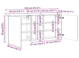 Bathroom Cabinet Set 3 pcs 130 x 14.5 x 70 cm Engineered wood 3403760