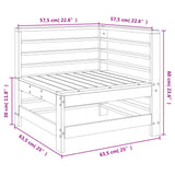 Garden Corner Sofa Solid Wood Pine 825604