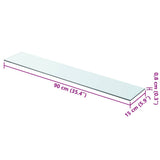 Shelves 2 pcs Panel Glass Clear 90x15 cm 3051578
