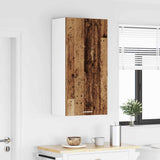 Hanging Cabinet Old Wood and White 50 x 31 x 100 cm 884352