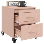 ZNTS Bedside Cabinets 2 pcs Pink 36x39x43.5 cm Steel 846629