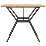 ZNTS Dining Table Y-Frame 90x90x75.5 cm Solid Wood Pine and Steel 3282784