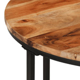 Coffee Table 55x55x45 cm Solid Wood Acacia and Iron 372741