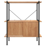 3-Tier Shelving Unit with Cabinet 80x40x92 cm Steel and Engineered Wood 336351