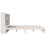 Bookcase Bed without Mattress White 180x200cm Super King Solid Wood Pine 3322426