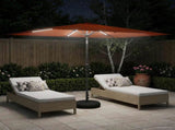 Garden Parasol with LED Lights and Base 200 x 300 cm Polyester 42036243
