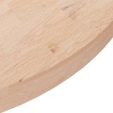 Round Table Top 90x4 cm Untreated Solid Wood Oak 342913