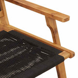 Garden Furniture 2 pcs Black 67 x 76 x 73 cm Solid Acacia Wood 367831