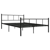 Bed Frame without Mattress Black Metal 140x200 cm 284639