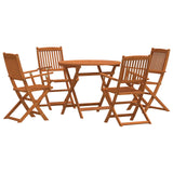 Outdoor Furniture Set 5 pcs Natural Solid Eucalyptus Wood 3422833