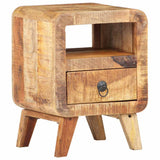 Bedside Cabinet 30x30x41 cm Rough Mango Wood 321616