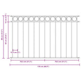 Fence Panel ASSEN Steel 1.7x0.8 m Black 146316