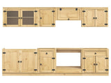 Cabinet SKI 8 pcs Honey Brown Solid Pine Wood 3392651