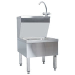 Commercial Hand Wash Sink with Faucet Freestanding Stainless Steel 51116