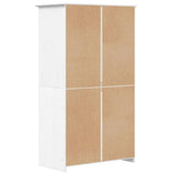 Wardrobe "BODO" White 99x53,5x173 cm Solid Wood Pine 355059