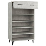 Shoe Cabinet Concrete Grey 60x35x105 cm Engineered Wood 812793
