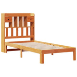 Bookcase Bed without Mattress Wax Brown 75x190cm Solid Wood Pine 3322611