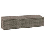 Garden Storage Box Grey 220x50x58 cm Poly Rattan 4104076