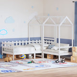 Day Bed and Bench Set with Roof without Mattress White 80x200 cm 3282319
