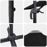Roma Parasol Black 286 x 284 x 265 cm Aluminium and Polyester 42003339
