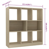 ZNTS Book Cabinet Sonoma Oak 97.5x29.5x100 cm Engineered Wood 800174