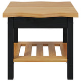 Side Table EKAI Black 50 x 50 x 45.5 cm Solid Pine Wood 42037021