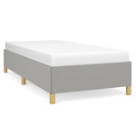 ZNTS Bed Frame without Mattress Light Grey 90x190 cm Single Single Fabric 349863
