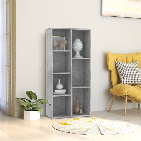 ZNTS Book Cabinet Concrete Grey 50x25x106 cm Engineered Wood 801111