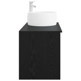 Bathroom Furniture Set 2 pcs Black Oak Engineered Wood 3403921