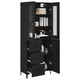 Highboard Black Oak 69.5 x 34 x 180 cm Engineered Wood 3416229