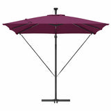 Umbrella with LED Strip Lights Bordeaux Red 249 x 249 x 250 cm 42003405