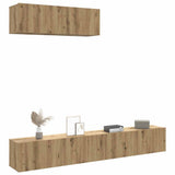 Wall Mounted TV Cabinets 3 pcs Artisan Oak 100x30x30 cm Engineered Wood 3329008