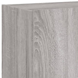 TV Wall Cabinet with LED Lights Grey Sonoma 60x35x41 cm 837312