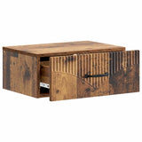 Wall-Mounted Bedside Cabinet Old Wood 49 x 34.5 x 20 cm 898971