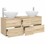 Bathroom Furniture Set 3 pcs Sonoma Oak 49.5 x 44.5 x 65 cm 3405909