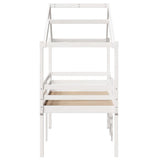 High Sleeper Bed without Mattress White 80x200 cm Solid Wood Pine 3282056