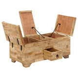 ZNTS Coffee Table Solid Mango Wood 80x40x35 cm 247327