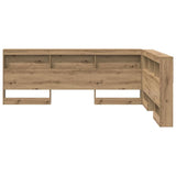 Storage Headboard with Shelf Artisan Oak 135 cm Engineered Wood 3335556