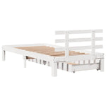 Bed Frame with Drawers without Mattress White90x200 cm 3302005