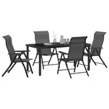 Garden Dining Set 5 pcs Grey Powder-Coated Steel 3379278