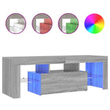 TV Cabinet with LED Lights Grey Sonoma 120x35x40 cm 815667