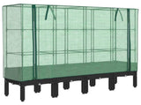 Raised Bed with Greenhouse Cover Rattan Look 160x40x140 cm 4015821