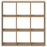 Bookcase Artisian Oak 102x32x102 cm Engineered Wood 852824