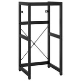 Bathroom Washbasin Frame with Built-in Basin Black Iron 3101388