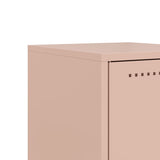 ZNTS Bedside Cabinets 2 pcs Pink 36x39x78 cm Steel 846581