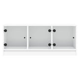 TV Cabinet with Glass Doors White 102x37x42 cm 836406