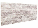 Wall Panels 10 pcs 100 x 50 cm Light Grey and White EPS Foam 42046106