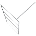Walk-in Shower Wall Silver 100x195 cm Clear ESG Glass 152137
